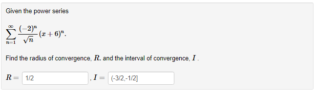 -7/6 I = [11/6,50/6]This is a multipart problem. Submit your answer for