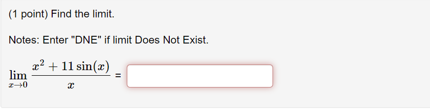 Exist. x2 + 11 sin(x)