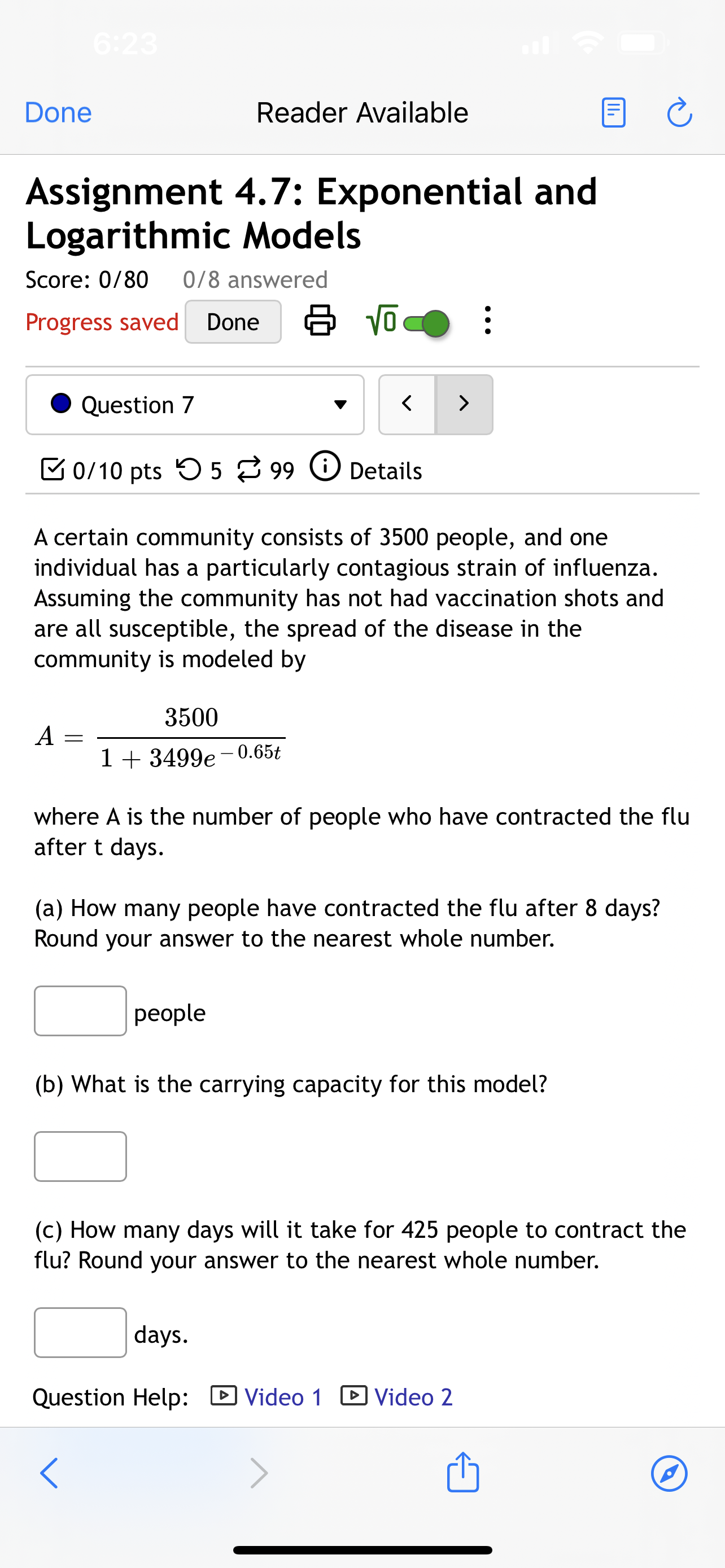 to Answer B 0/10 pts '0 5 8 99 6) Details The