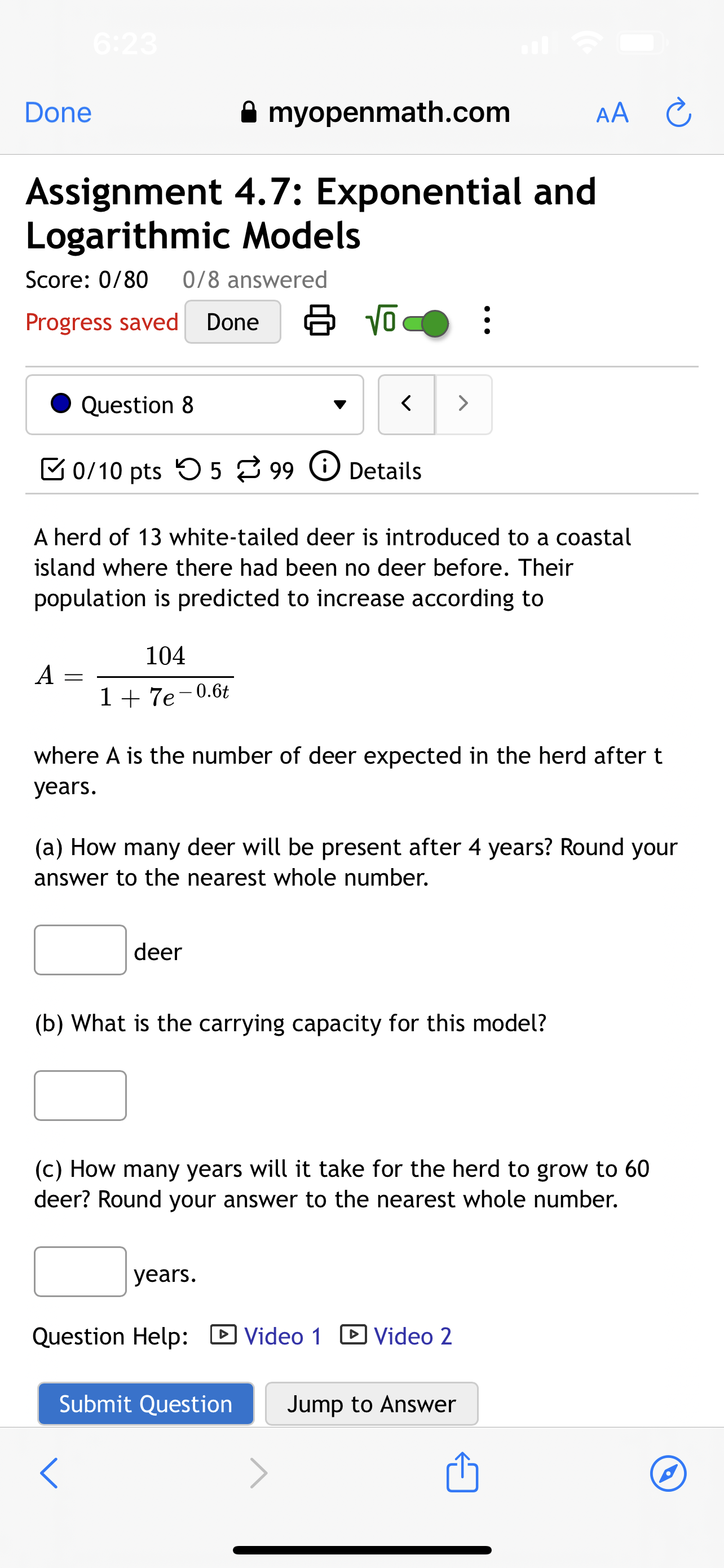 Jump to Answer Done Reader Available E] C), Assignment 4.7: Exponential and