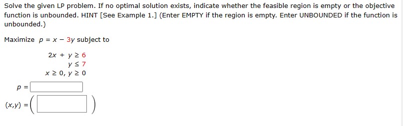 HINT [See Example 1.] (Enter EMPTY if the region is empty. Enter