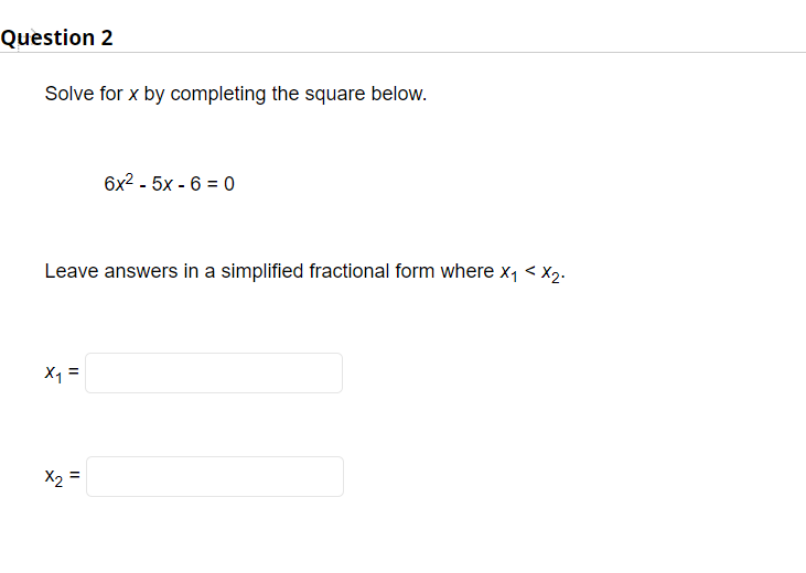 - 18x + 67 = 0 by completing the square. Give the