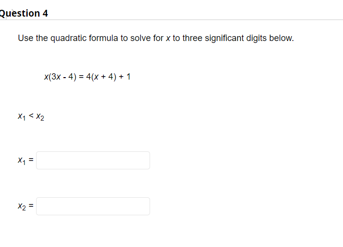 =Question 2 Solve for x by completing the square below. 6x2 -