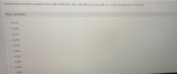 X 2.30. calculate Pv2.1 1 Your answer: 0.514 0.337 0269 079 uso,t