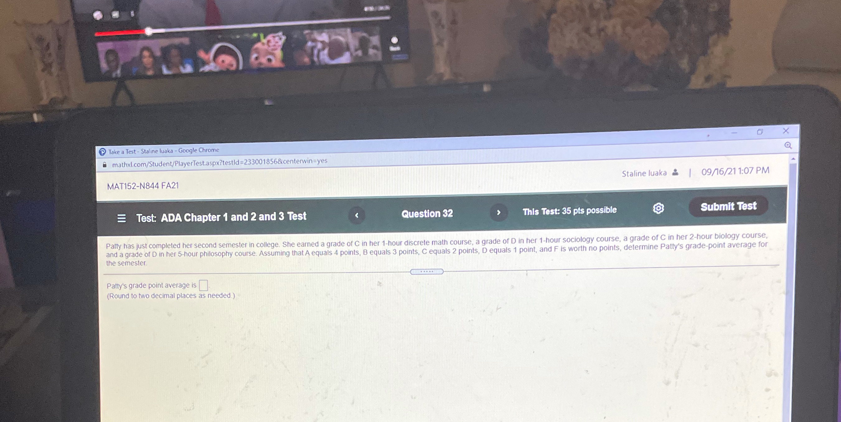  - X Take a Test - Staline luaka - Google Chrome