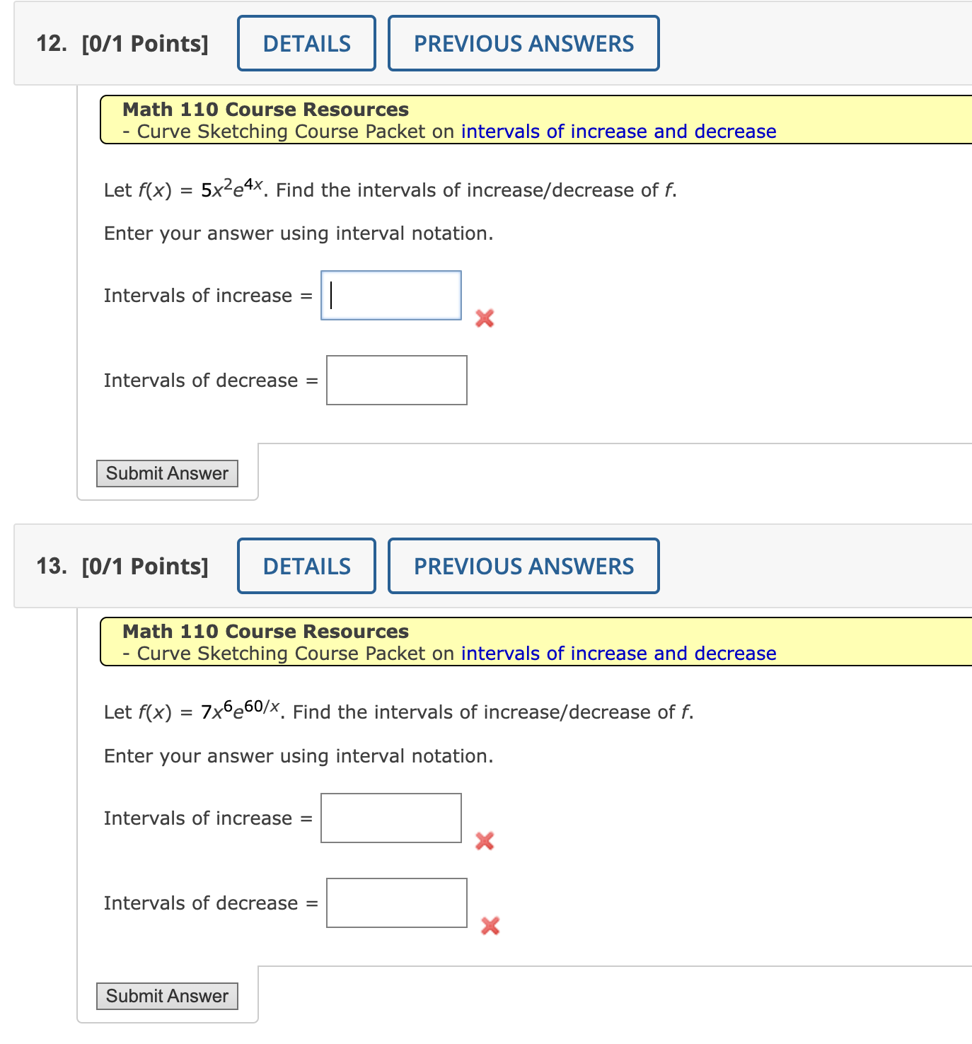 extrema of the function g(x) = %. e Enter each answer as