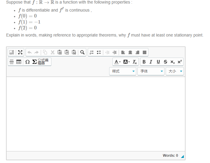 the following properties : . f is differentiable and fl is continuous