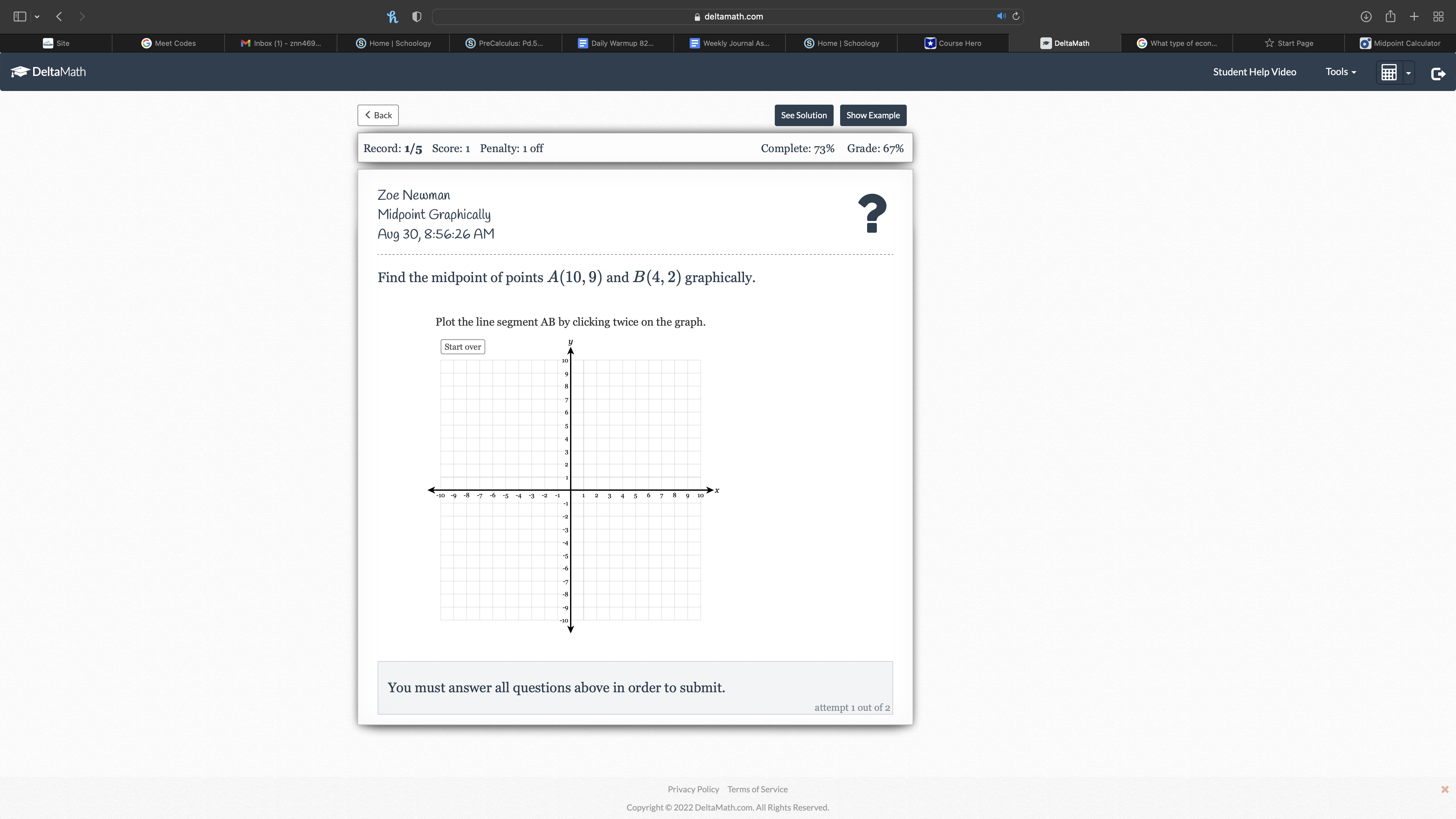 Hello,I need help on this assignment deltamath.com 0 0 + 88 Site