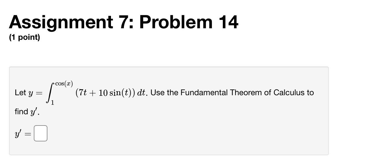 Assignment 7: Problem 9 (1 point) Find an antiderivative P of p(s)