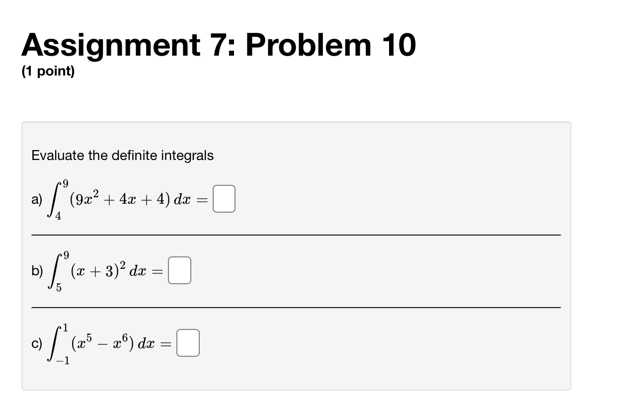 (a + 3)2 dac = 5 c) (25 - 26) da =
