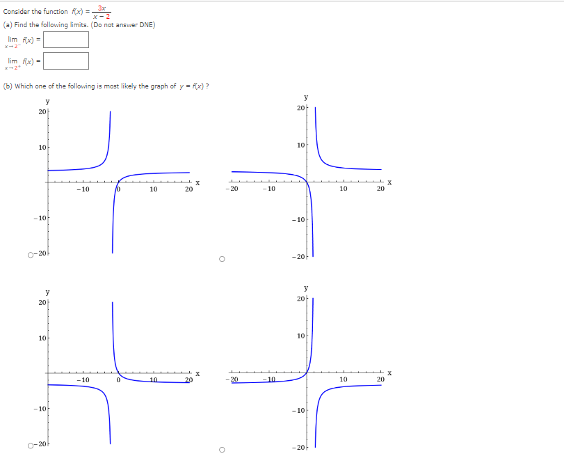 A(x) = 0, lim f(x) = 0, lim f(x) = -30 x