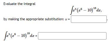 basic integral by letting and du = Performing the substitution yields the