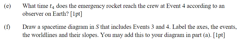 3/5. We will refer to the departure as Event 0, for which