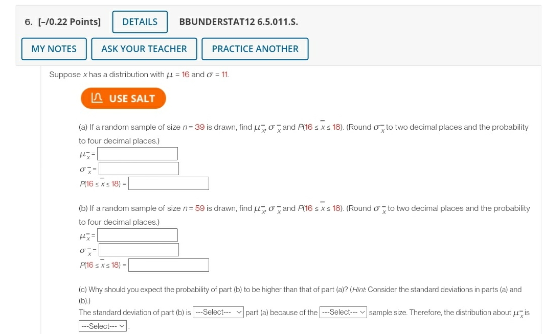 help please 6. [40.22 Points] DETAILS BBUNDERSTAT12 6.5.0115. MY NOTES ASK YOUR
