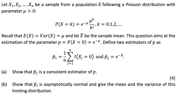 Let X1, X2, ..., Xn be a sample from a population