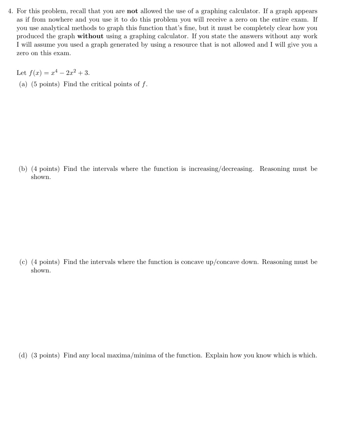 Help asap 4. For this problem: recall that you are not allowed