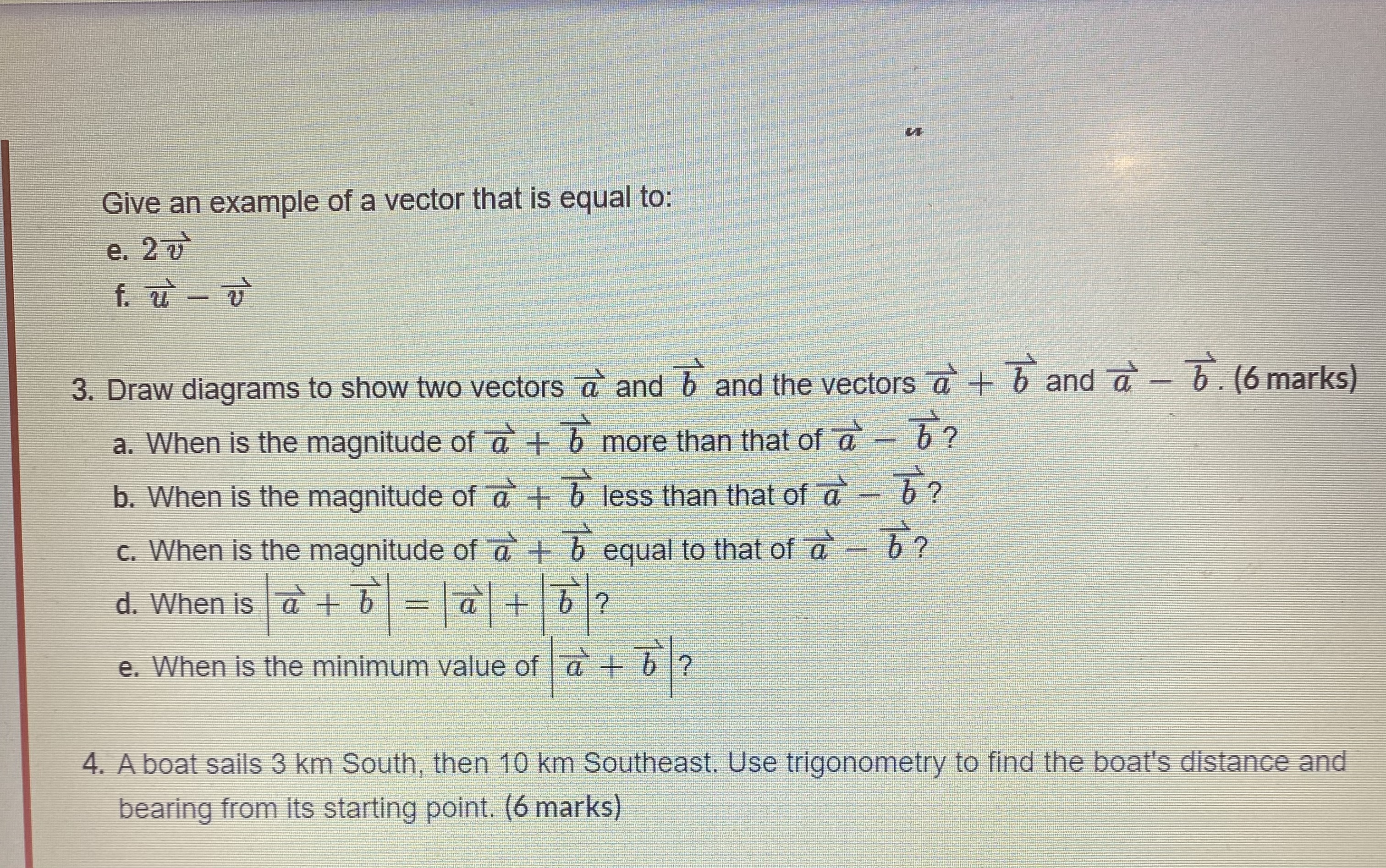 le. a + b - b + a b. that vector addition