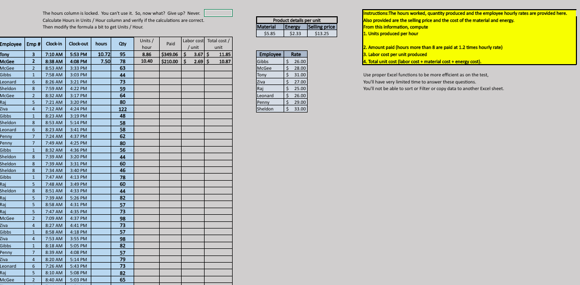 was the total dollars sales generated by Tony (total qty produced x