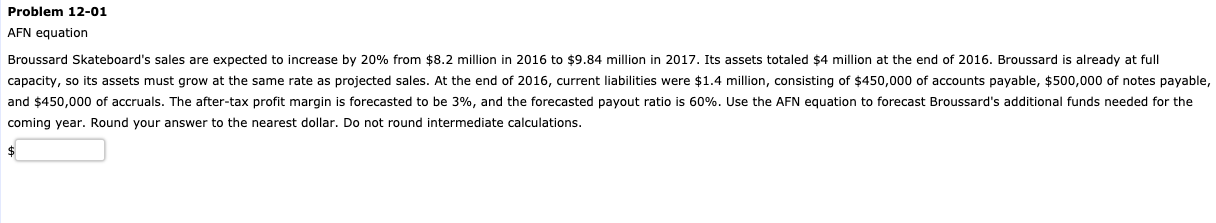 please help me understand how to work the following question: Problem 12-01