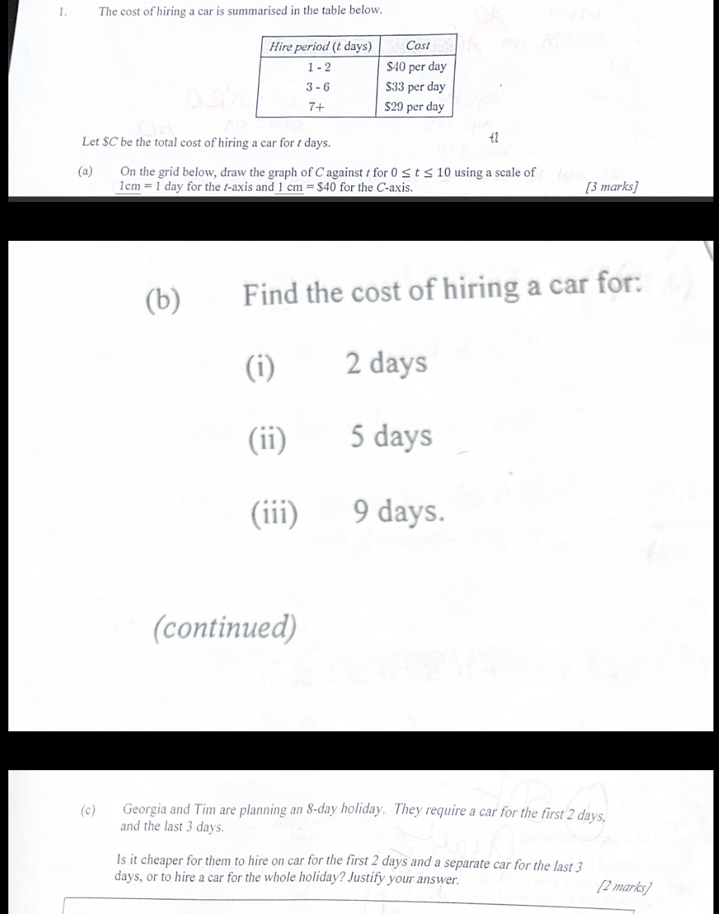 The question is in the document below. Please answer all parts 1