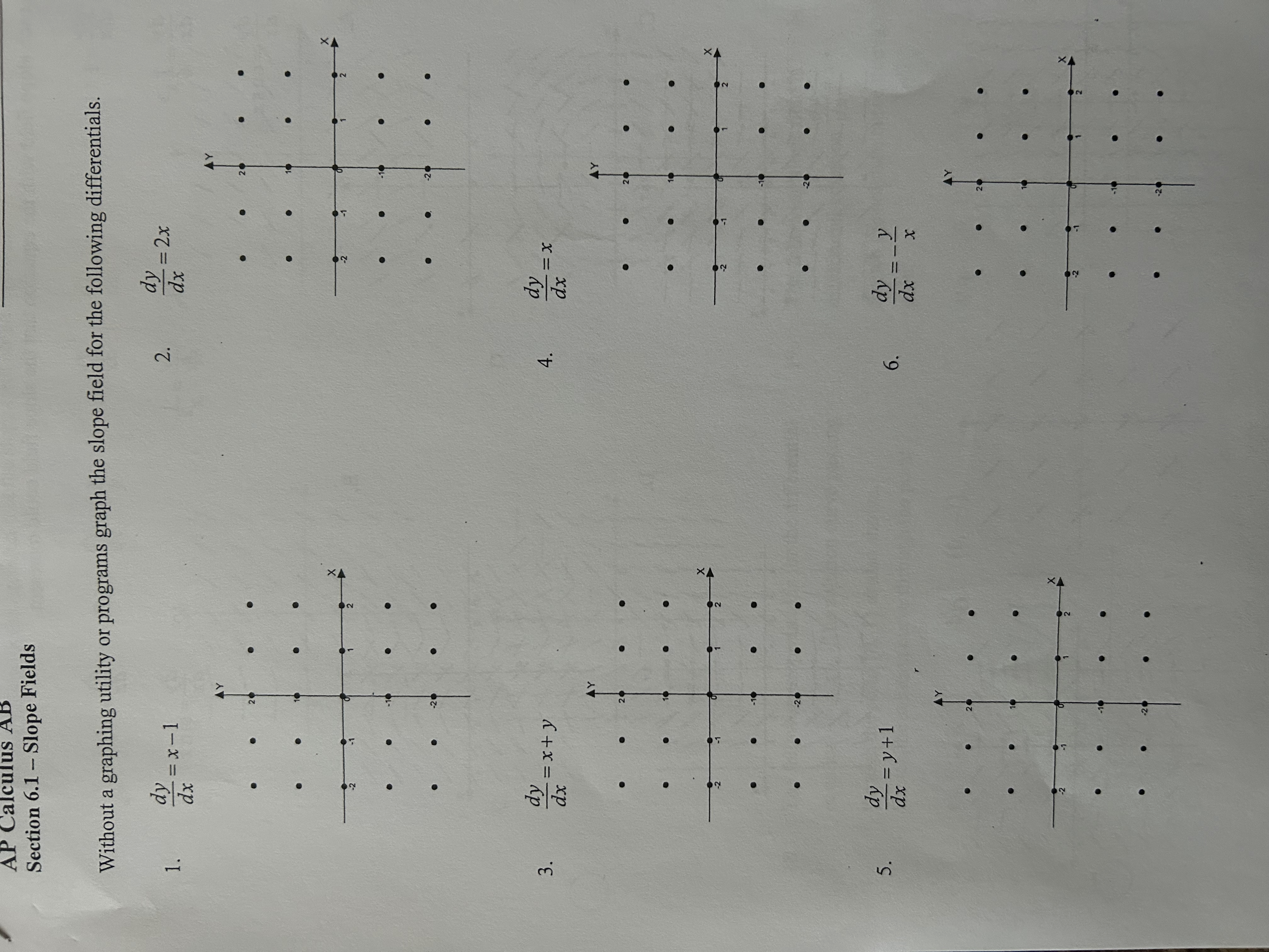 dx =y+1 Al X KAMatch each slope field with the equation that