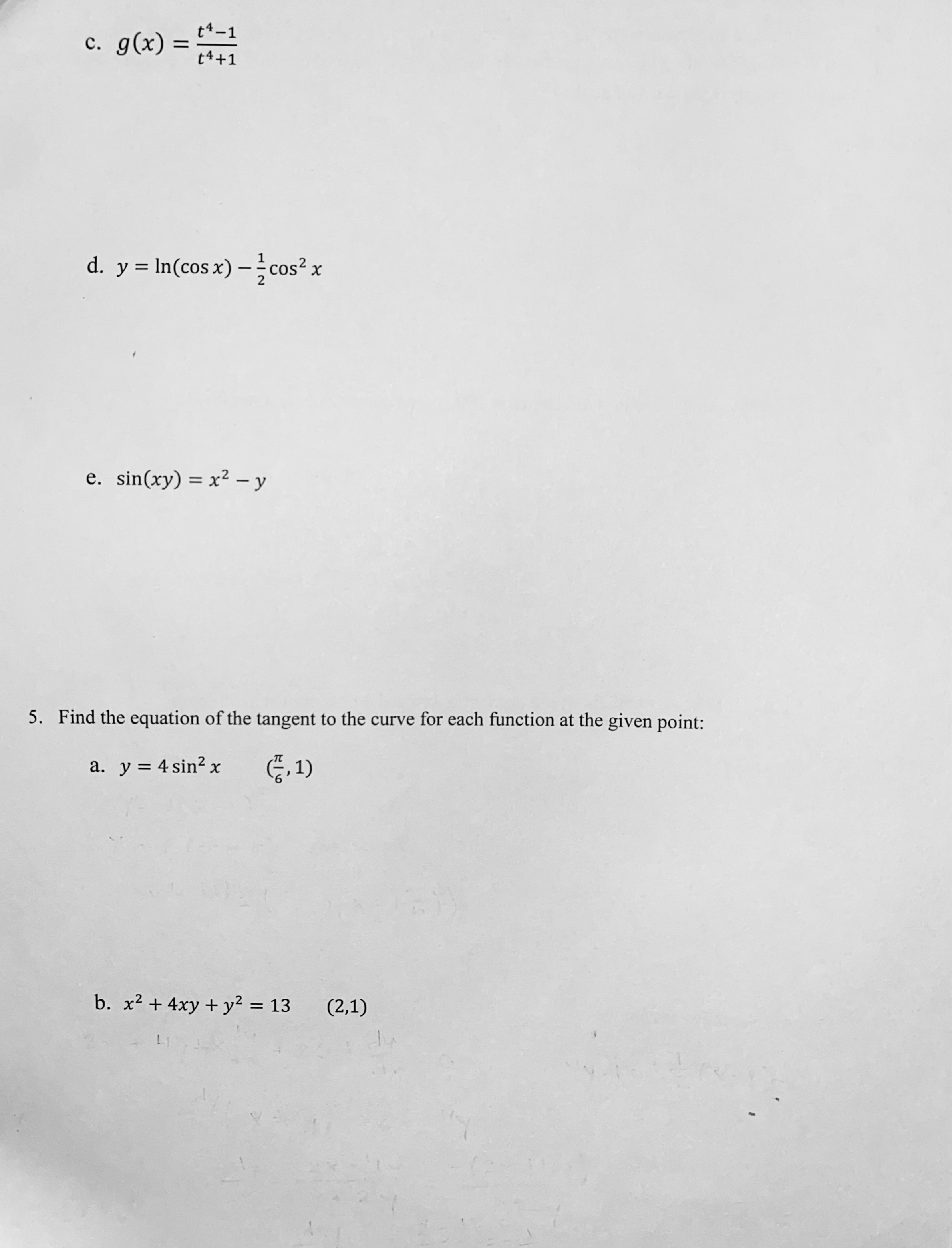using the LIMIT definition and evaluate at x = 2: a. f(x)