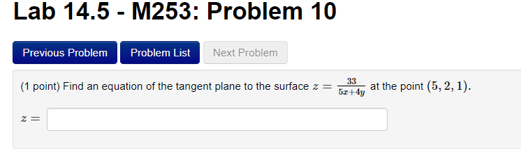 ef the tangent plane to the surface 2 : 33 Dz+4y at