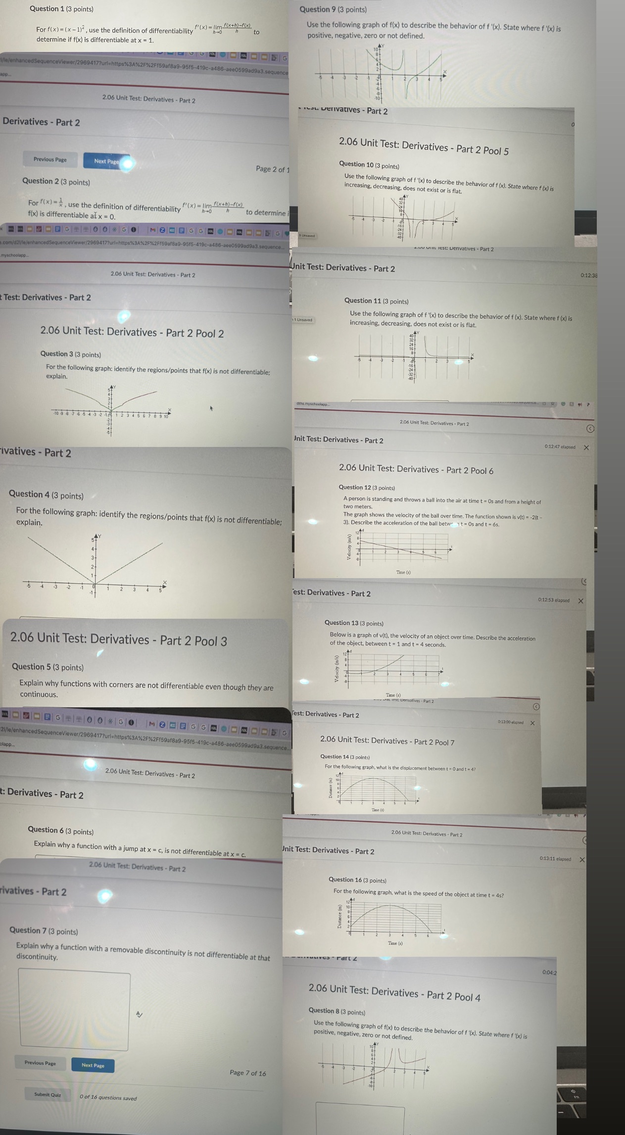 please answer these 2.06 Question 9 (3 points) Question 1 (3 points)