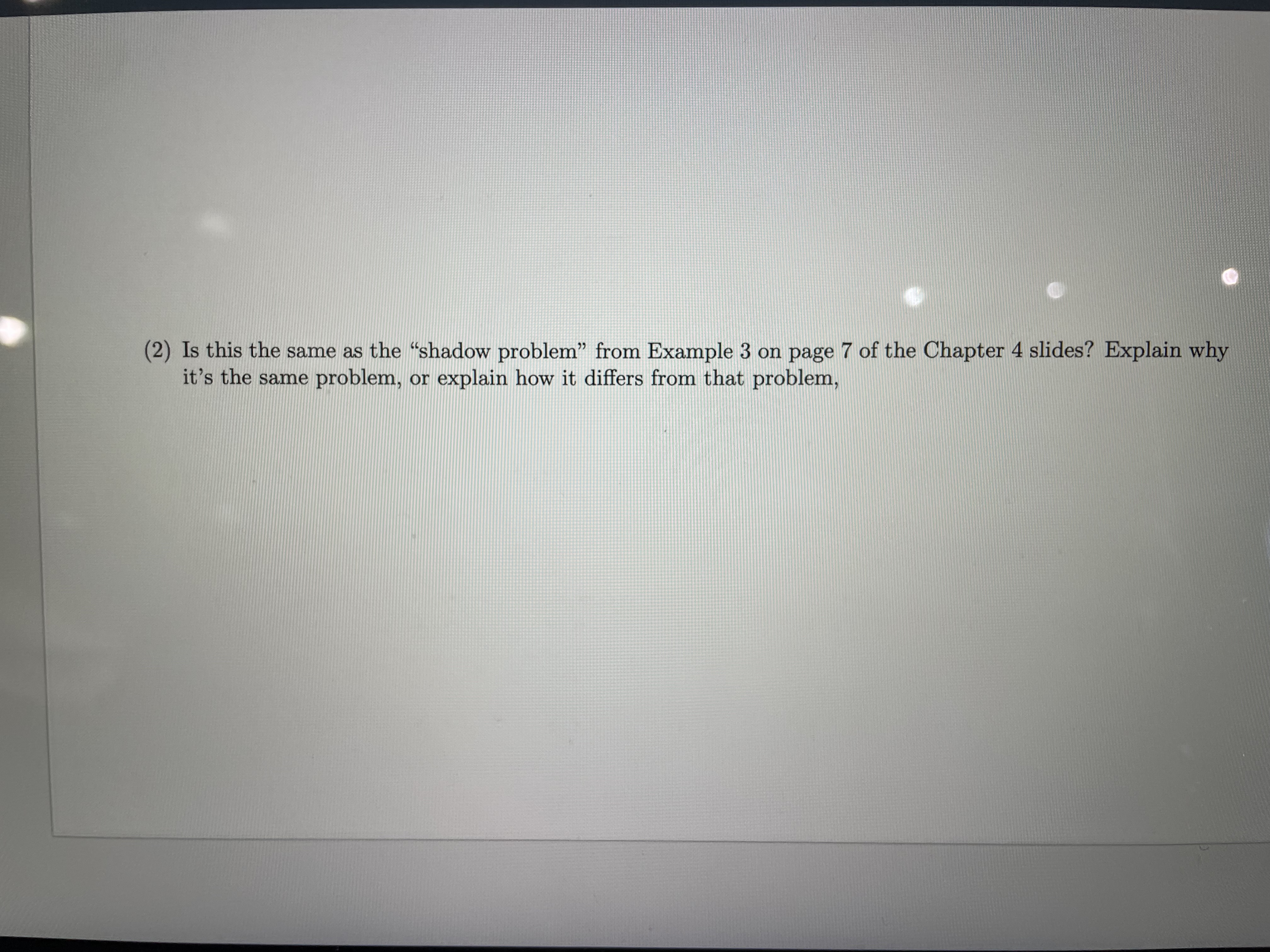 the room. (1) Draw a simplified diagram of this situation that includes