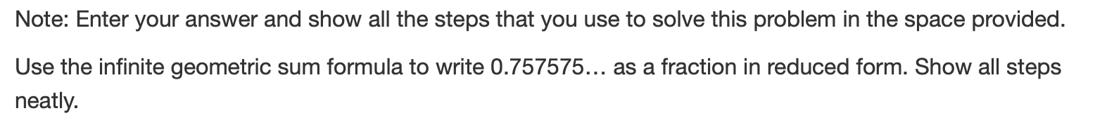use to solve this problem in the space provided. Find the missing