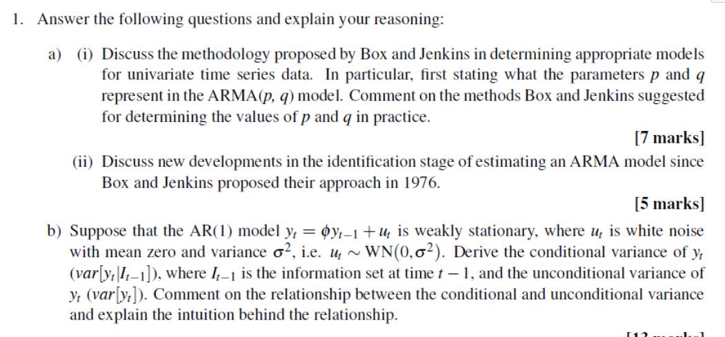 answer the question 1. Answer the following questions and explain your reasoning:
