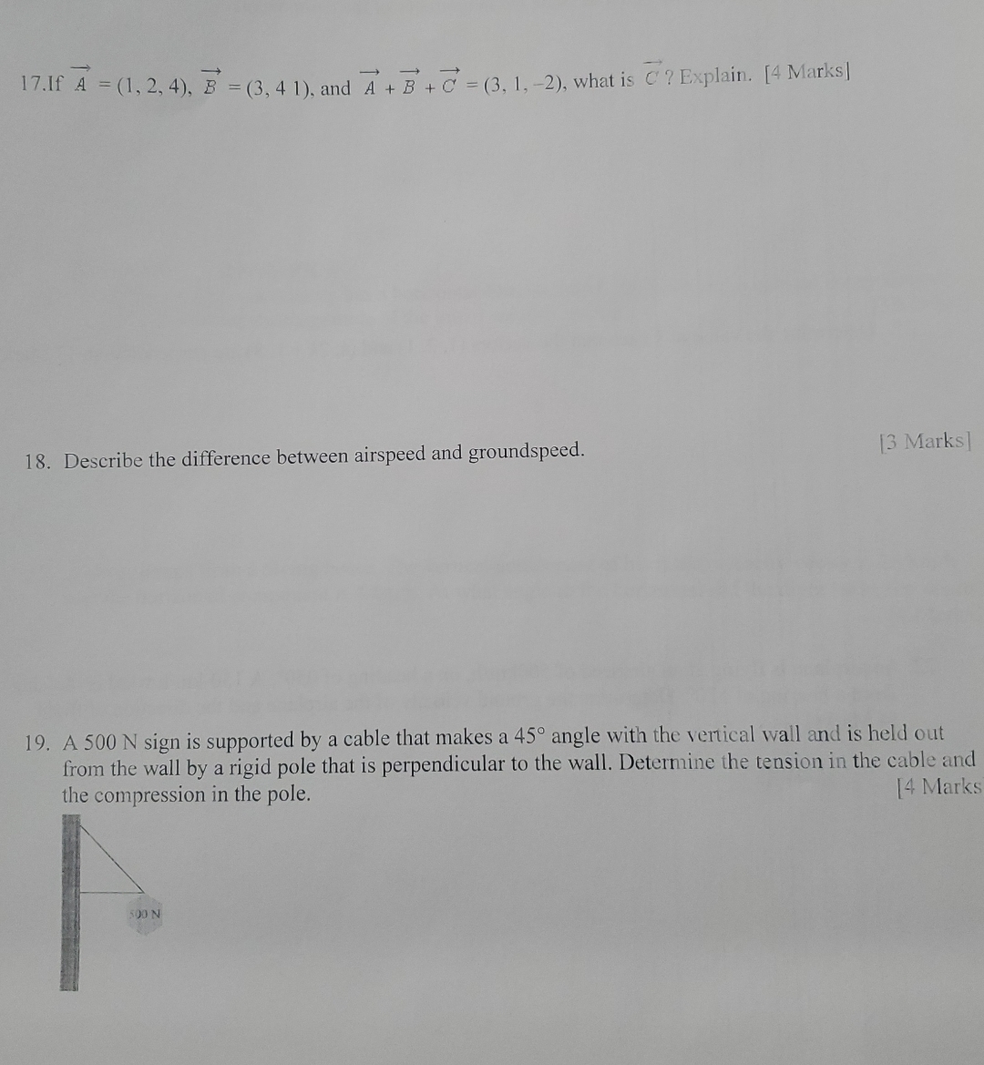 and A + B + C =(3, 1, -2), what is C
