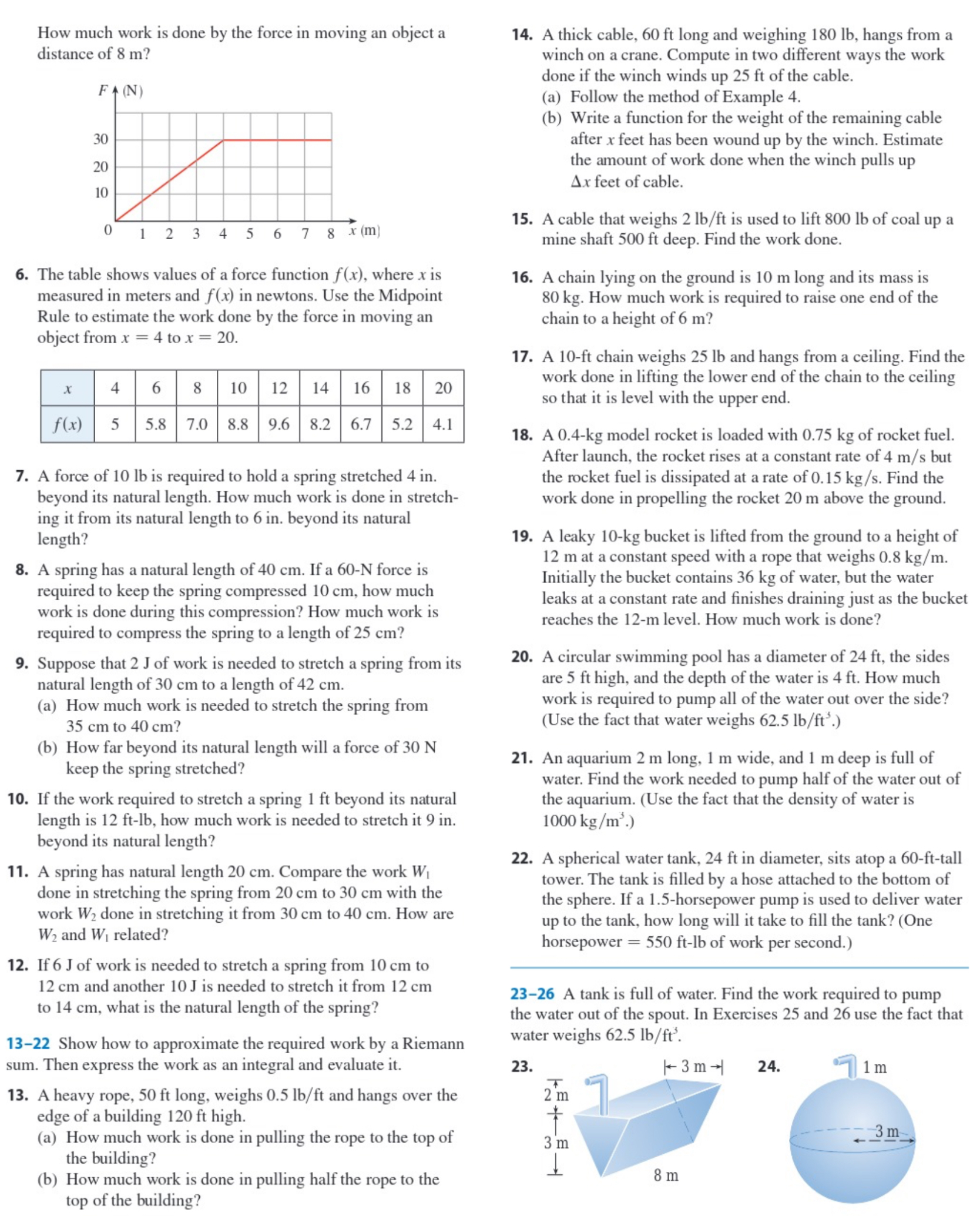 from 1.5 m to 2.0 m above the ground? 2. Compute the