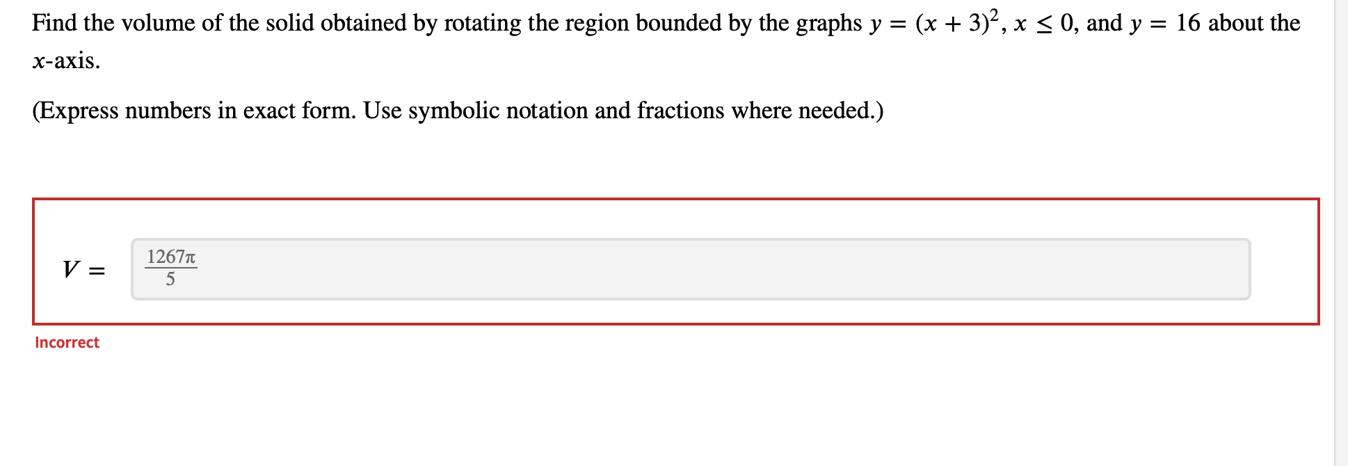 How do I solve for this question? Find the volume of the