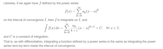 defined by a power series is the same as differentiating the power