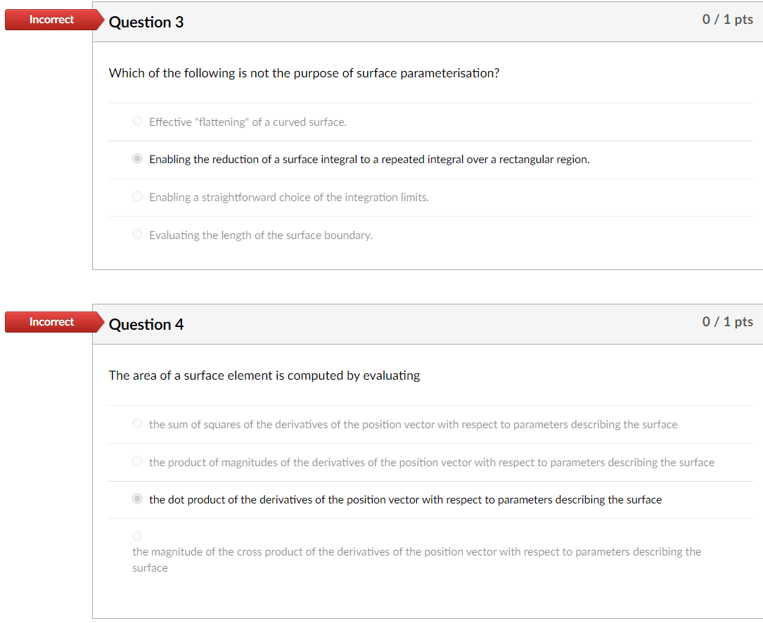 dr dtheta Incorrect Question 2 0 / 1 pts A description of