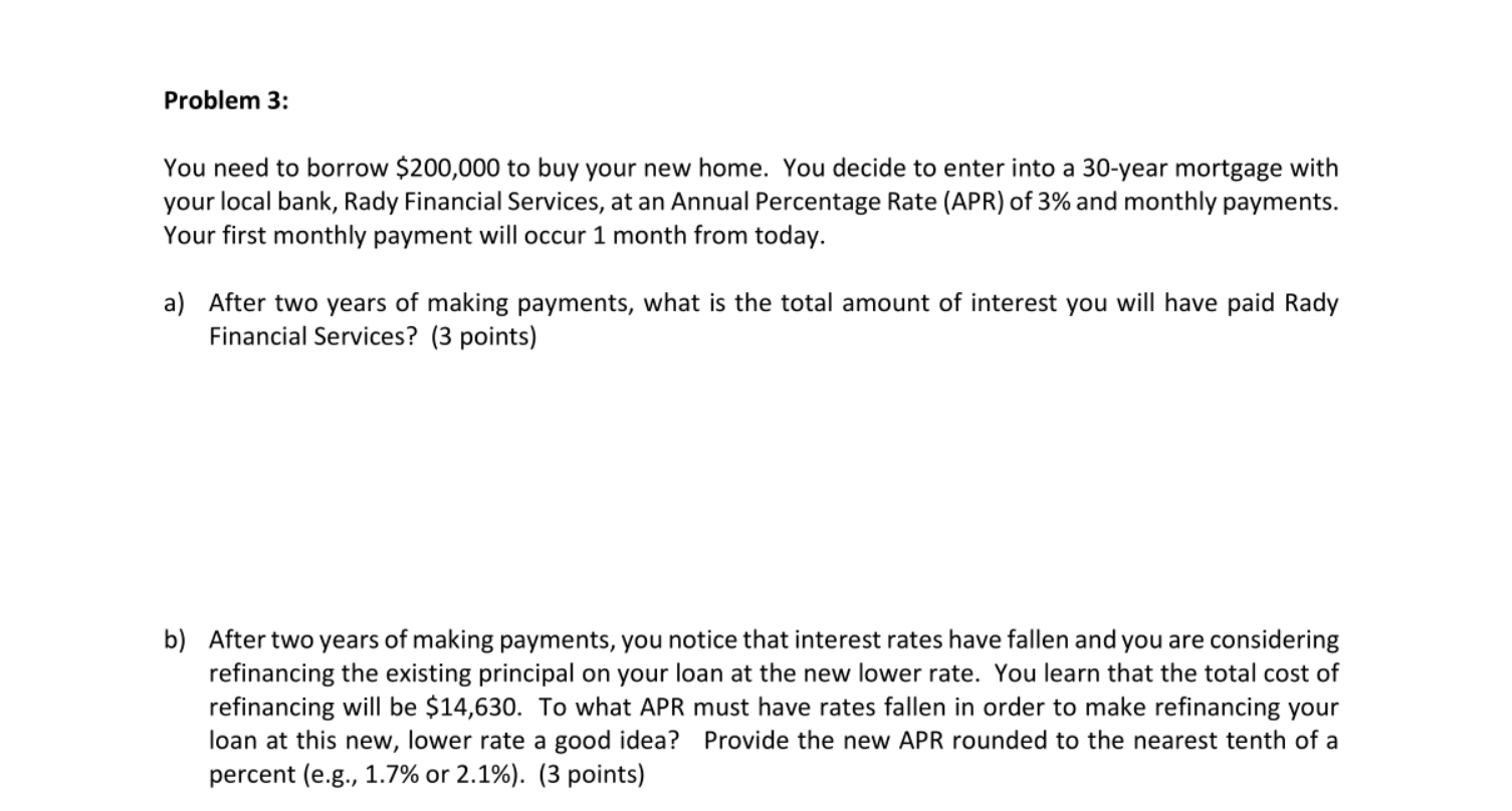 Answer Question from picture. Please provide functions/excel sheet that are used. Thanks
