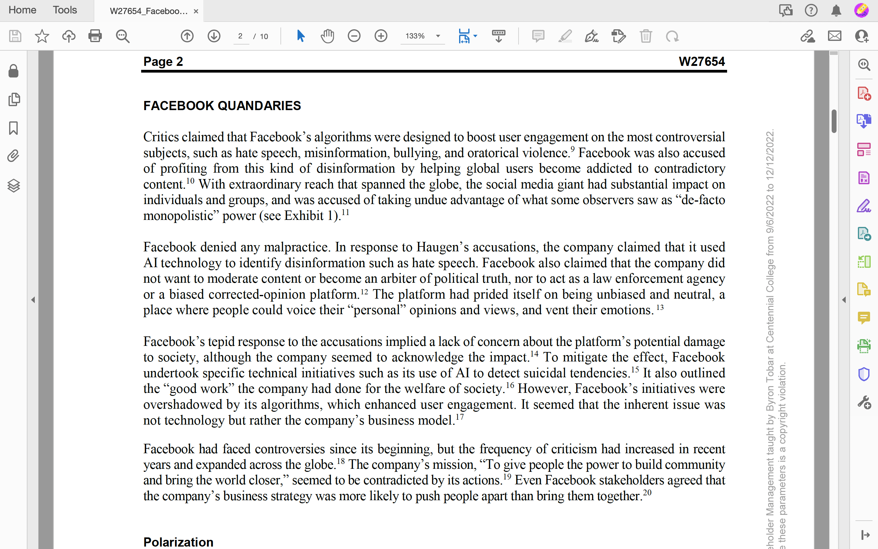 experts answered this wrongly.The analysis should be in this order:1. Executive summary2.