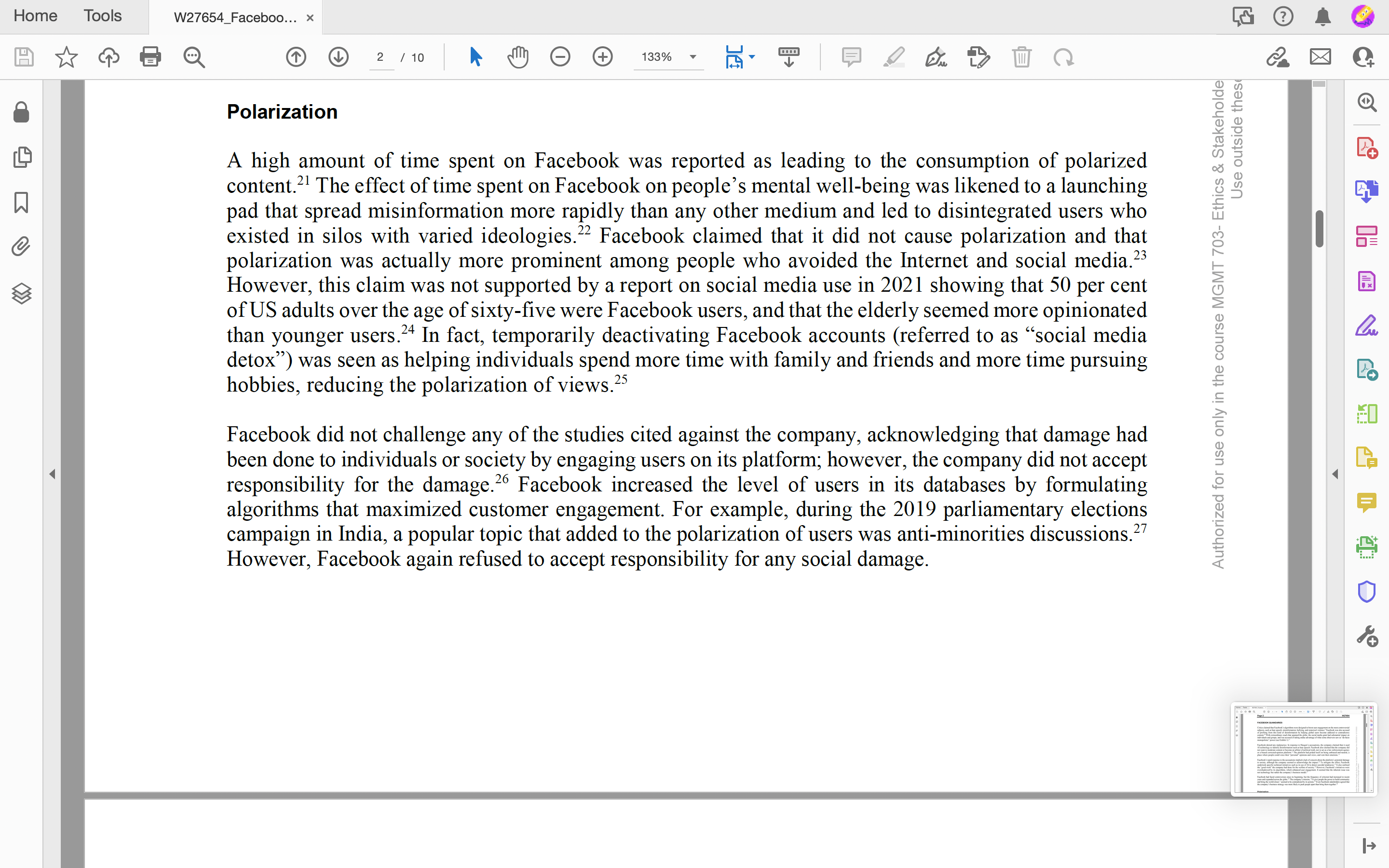 A brief introduction of the case and information about the stakeholders and