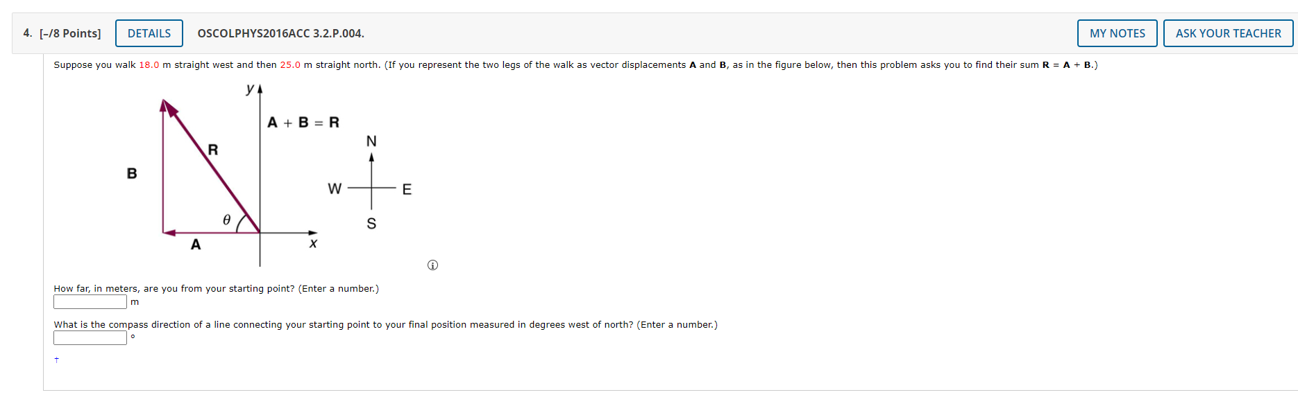  4. [-/8 Points] DETAILS OSCOLPHYS2016ACC 3.2.P.004. MY NOTES ASK YOUR TEACHER