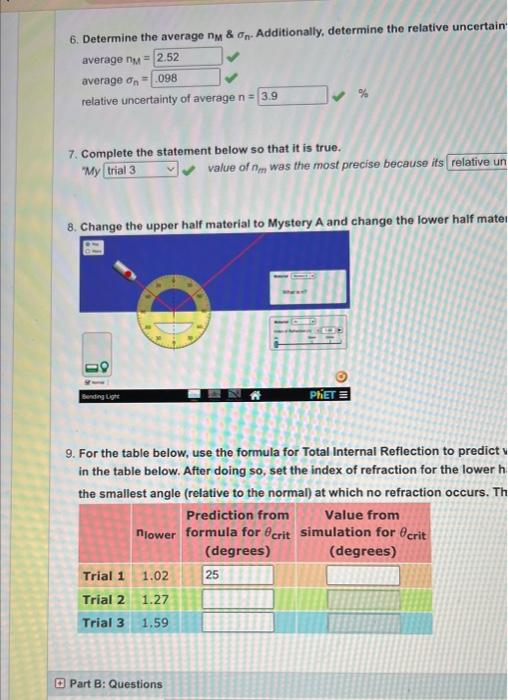 below so that it is true. "My trial 3 value of nm