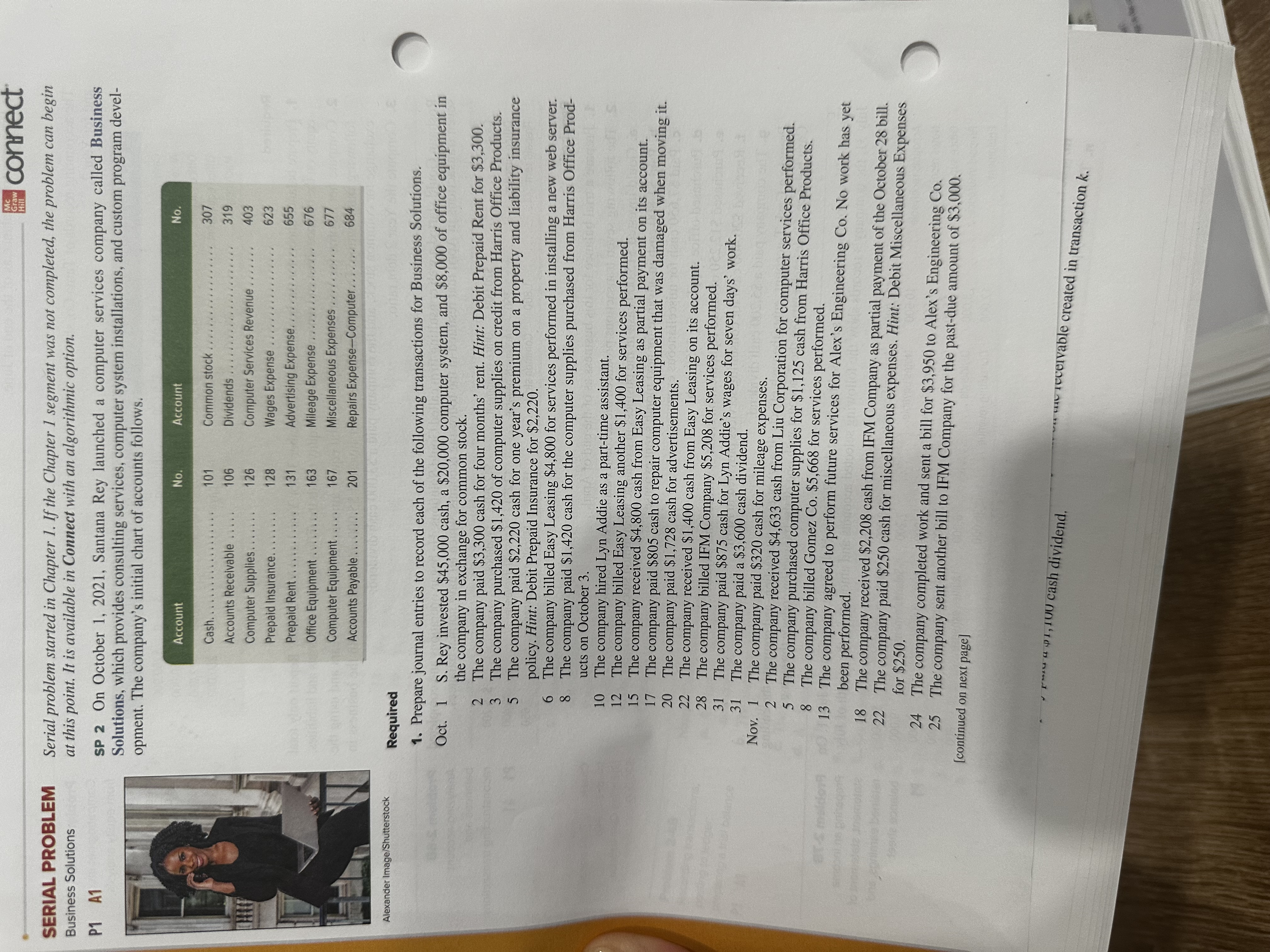  w connect SERIAL PROBLEM Serial problem started in Chapter 1. If