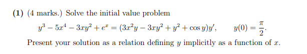 - 3.ry' tex = (3x y - 3ry] + y' + cosy)y',