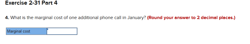3 3. Separate the January phone bill into its fixed and variable