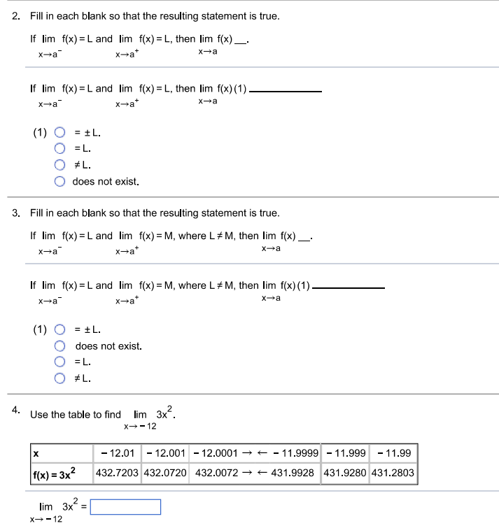  2. Fill in each blank so that the resulting statement is