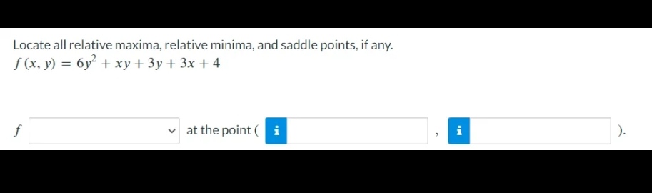 Calculus 1 Topics Covered: - Partial Derivatives - Maxima and Minima