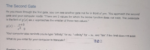 can see another gate not far in front of you. You approach