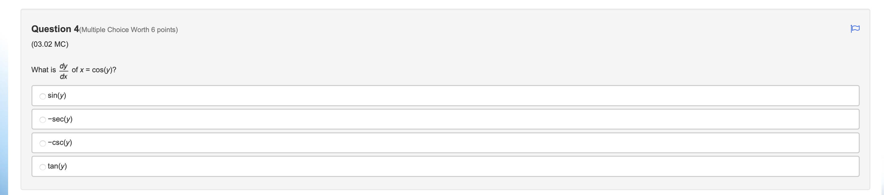 Rule Segment: 1280(3.02) Implicit Differentiation Segment: 1290(3.03) Differentiating Inverse Functions Segment: 1