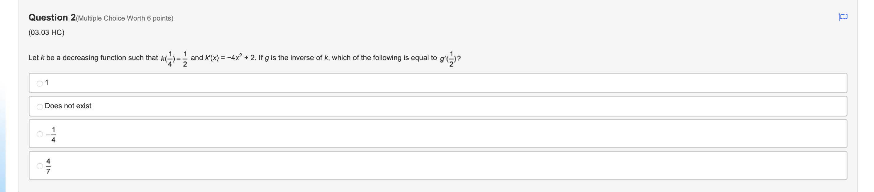 be a decreasing function such that k(-) = - and k'(x) =