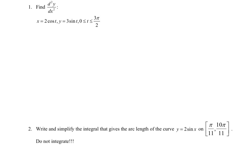 Math Calculus Please show all steps 1. Find dy. dx-2 x =
